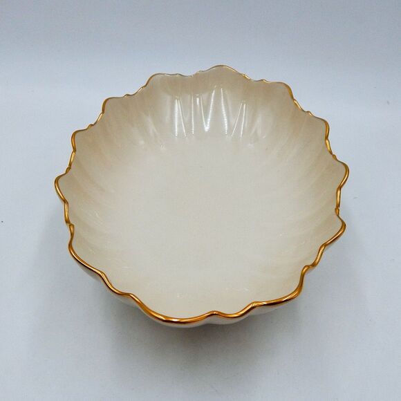 Lenox Symphony Centerpiece Bowl Scalloped Oval Serving 24K Gold Trim USA - Picture 14 of 14